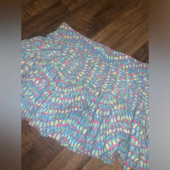 Lilly Pulitzer Ricky Multi Clam Jam Tiered ruffled  Pull on skirt spring M $89 - Picture 6 of 9